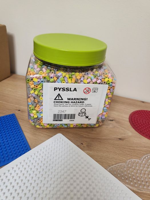 Zestaw Pyssla koraliki+formy Ikea