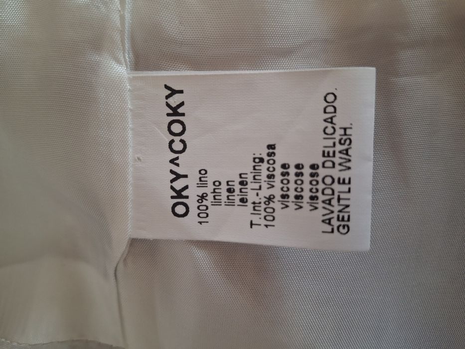 Piękna sukienka z narzutką z lnu pure linen 100% len kolory ziemi brąz