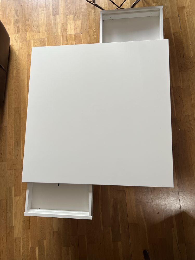 Stolik kawowy ikea bialy polysk 95 cm x 95 cm
