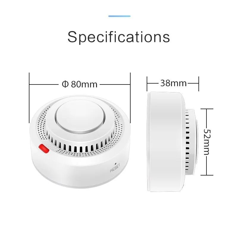 Tuya WiFi Czujnik dymu Ochrona przeciwpożarowa alarm system