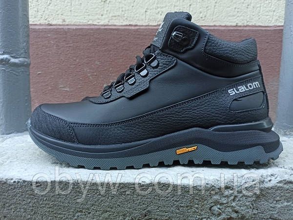 Зимние мужские кожаные ботинки на меху Slalom