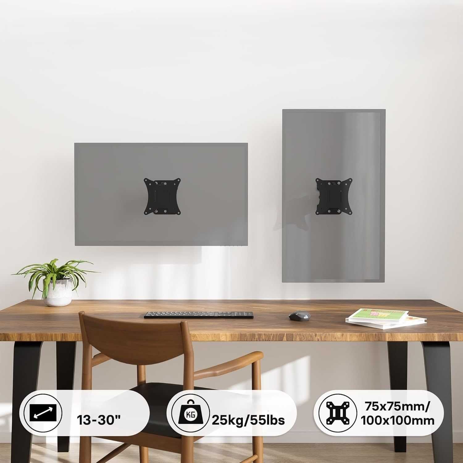 Uchwyt ścienny TV BONTEC 13–30" VESA 75/100 do 25kg