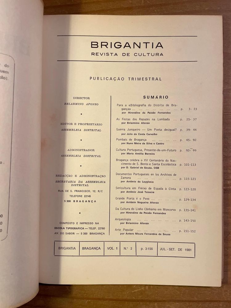 Brigantia - Revista de Cultura - Número 2 (portes grátis)