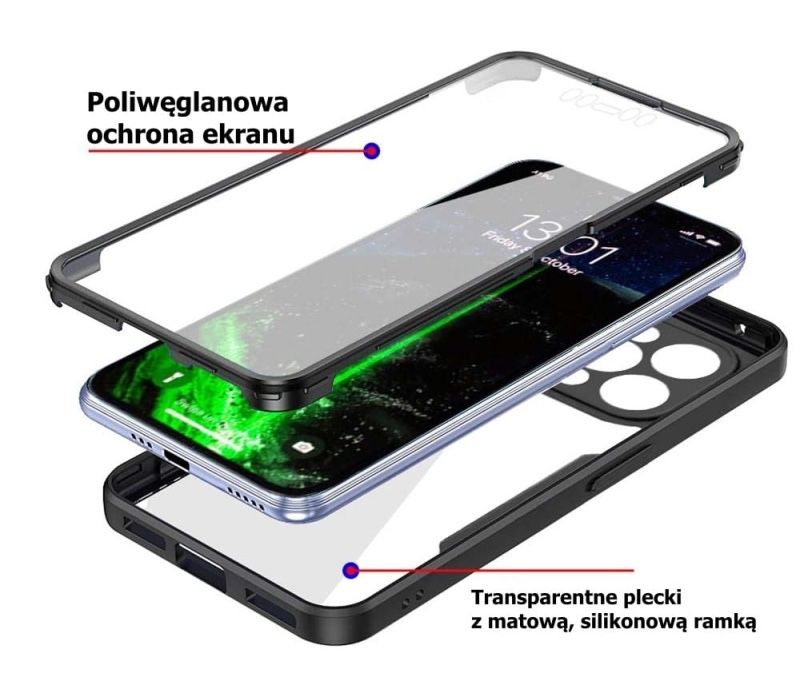 Etui 360 czarne na Iphone 11