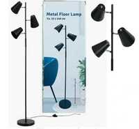 Nowa Metalowa Lampa Podłogowa 146 cm styl loftowy czarna