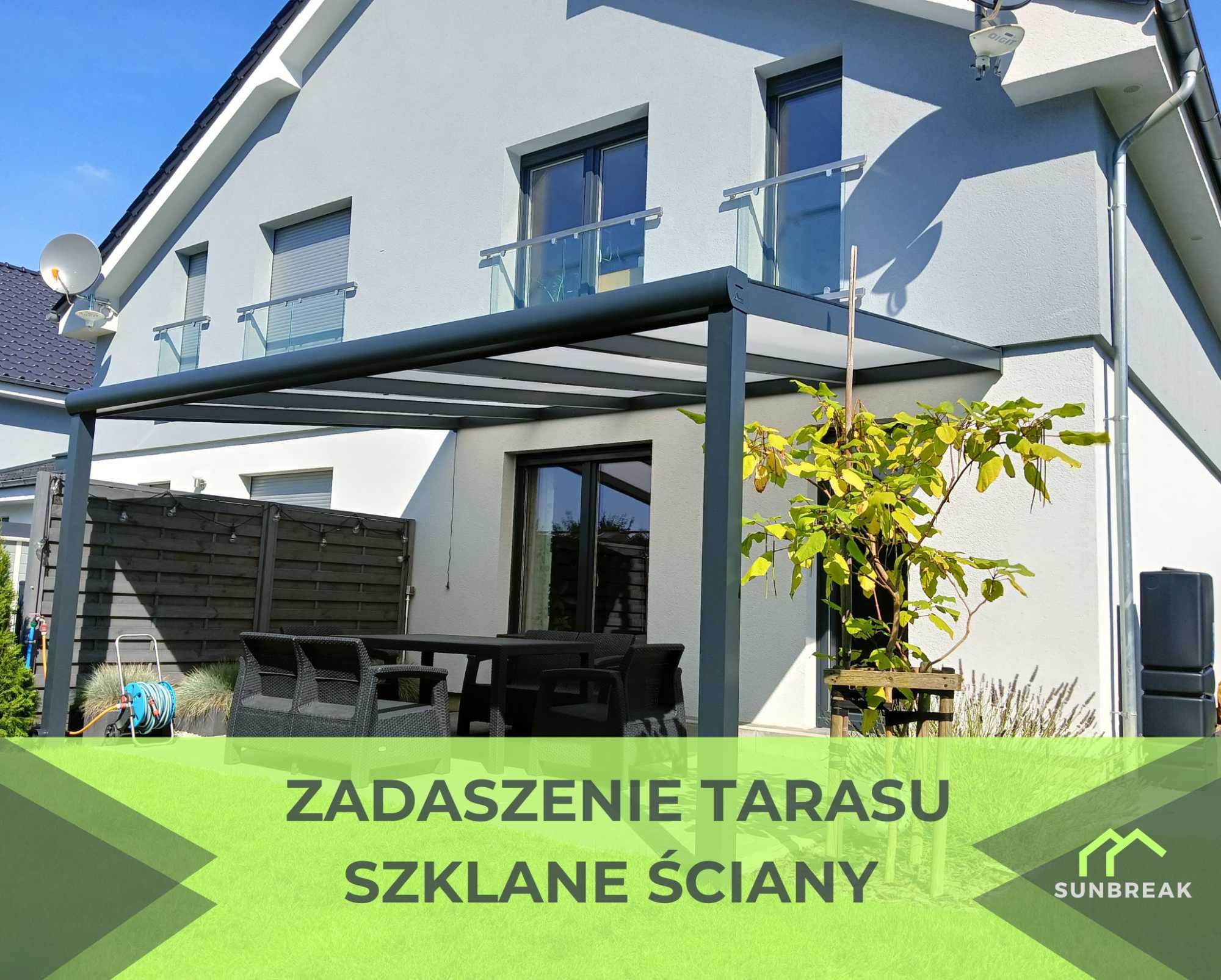 ZADASZENIE TARASOWE pergola aluminium poliwęglan szkło