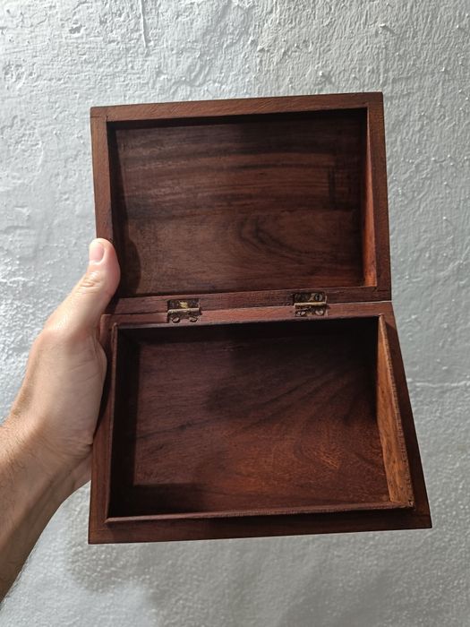 Caixa de madeira exótica