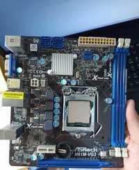 Mini-itx материнская плата asrock h61m-vg3 + i3 2100