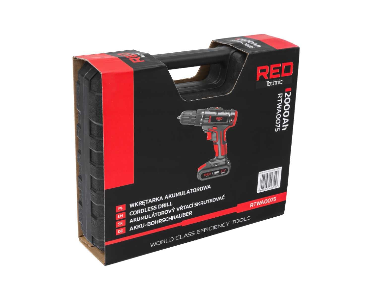 MEGA Zestaw Wkrętarka Akumulatorowa 21V 2000mAh Udarowa +Nasadki Bity