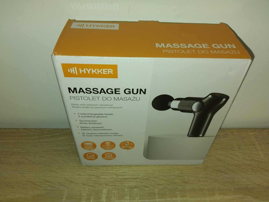 Pistolet do masażu MASSAGE GUN HYKKER 4 końcówki