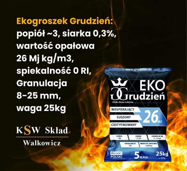 Ekogroszek EkoGrudzień 24 26 29  Eko Węgiel Pellet Pelet