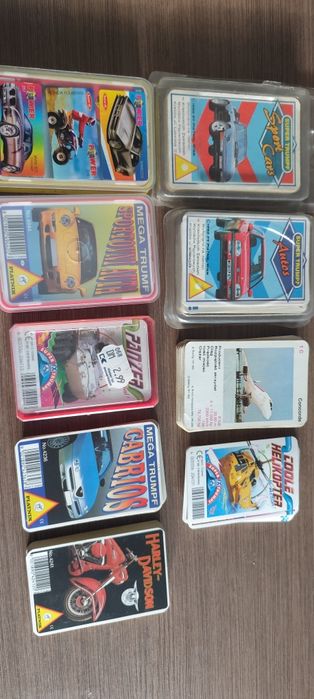 Karty kolekcjonerskie samochodowe PIATNIK