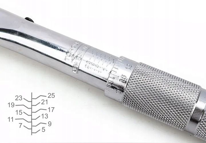 Klucz Dynamometryczny Z Blokadą 1/4 5-25 Nm Silver Lertz Power +
