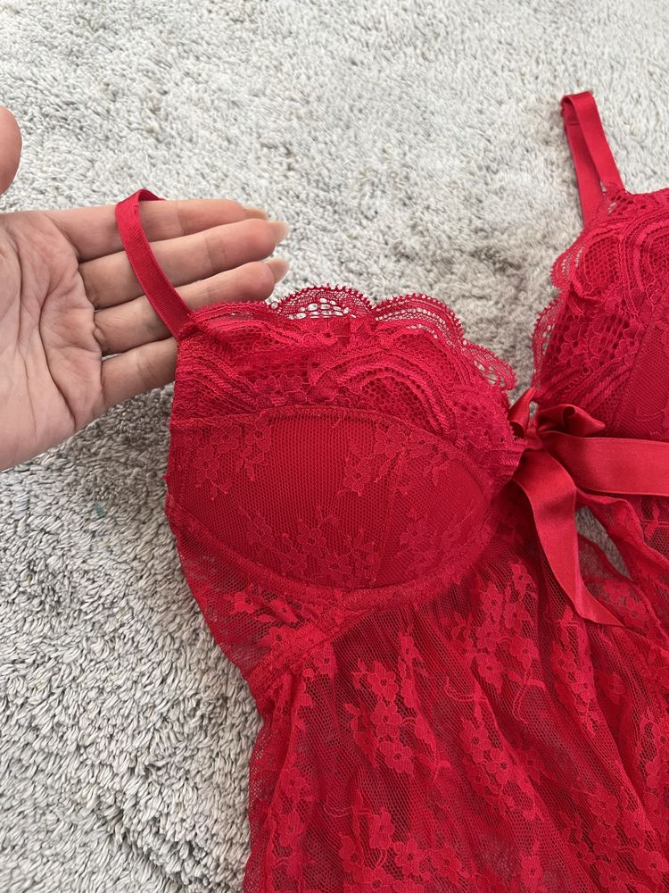 Пеньюар H&M 70B 32в червоний жіноча білизна