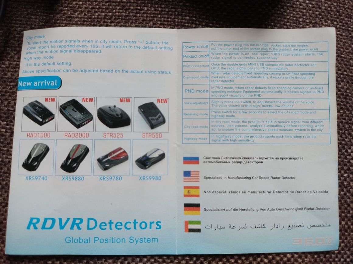 Antyradar samochodowy laserowy Radar Detectors V7