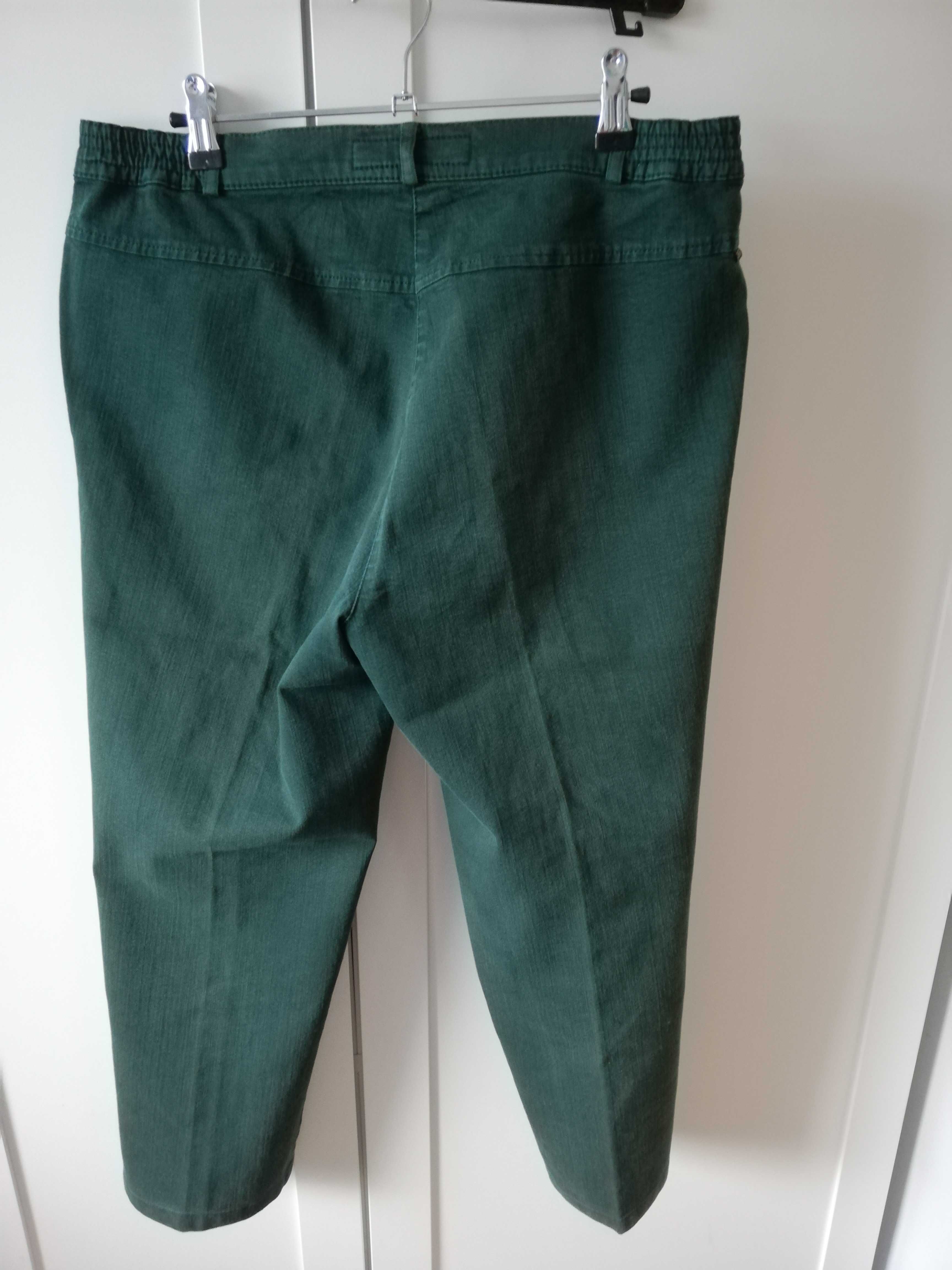 Zerres  Van Graaf ciemno zielone spodnie jeans proste r.42