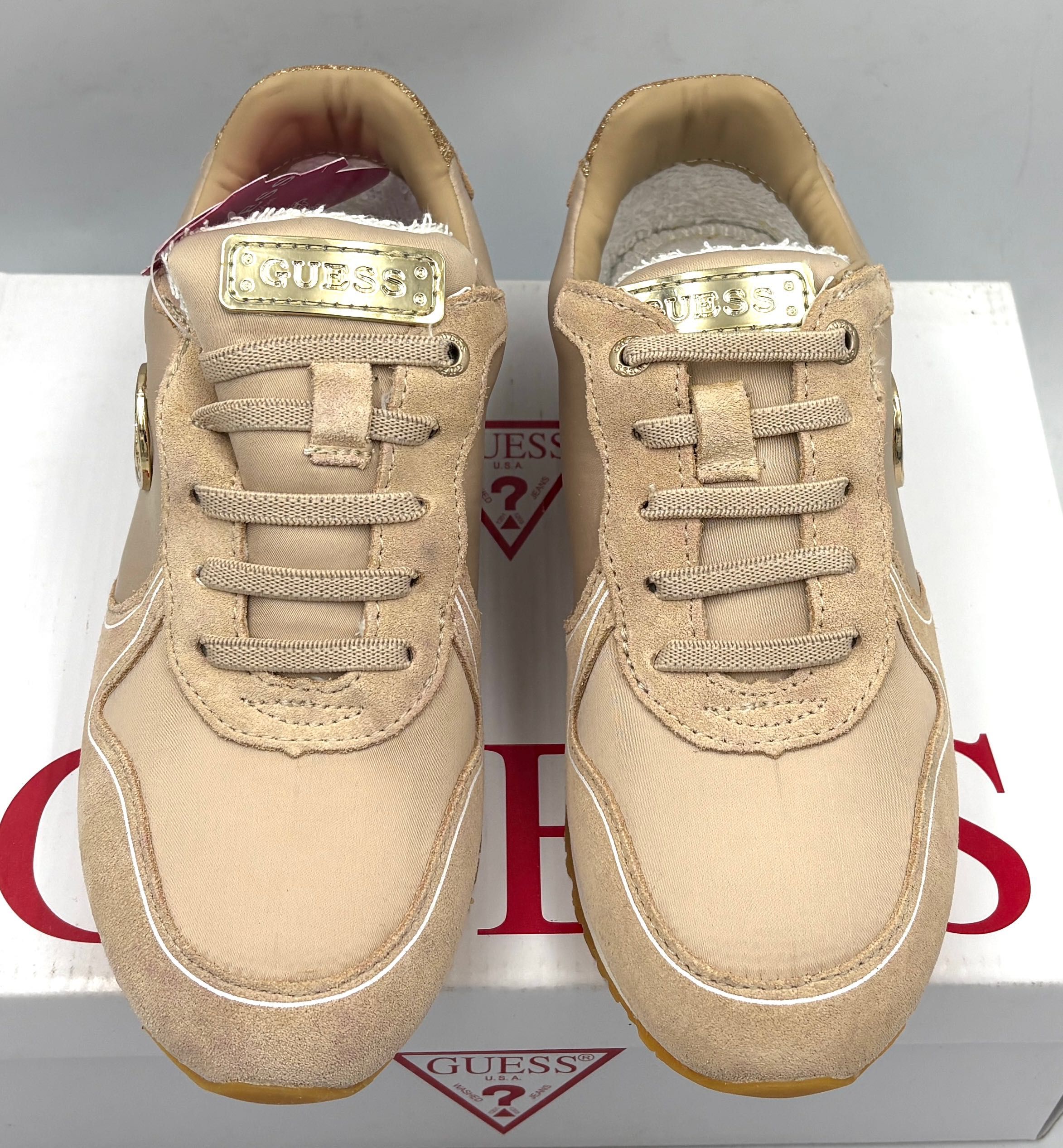 ‼️Nowe oryginalne trampki sneakersy GUESS Tessa beżowy 33 AZ 108