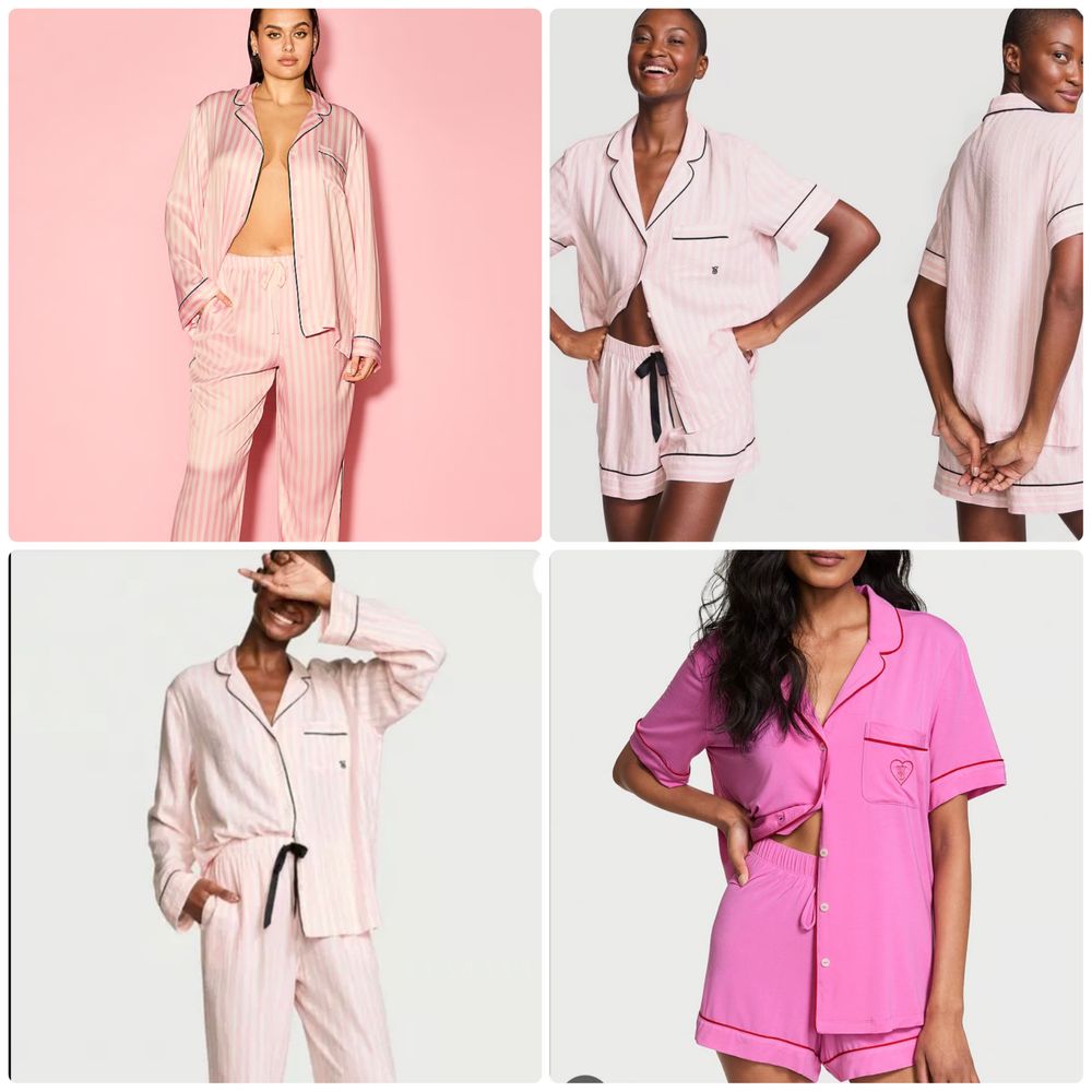 Victoria's Secret піжама XS,S,M фланель сатин Вікторія сікрет