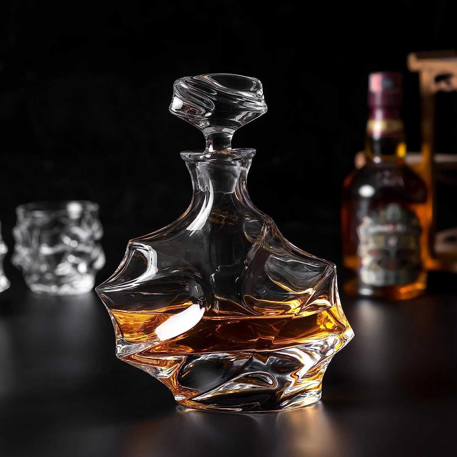 KANARS Zestaw Szklanki oraz Karafka do Whisky 750 ml  4×320 ml