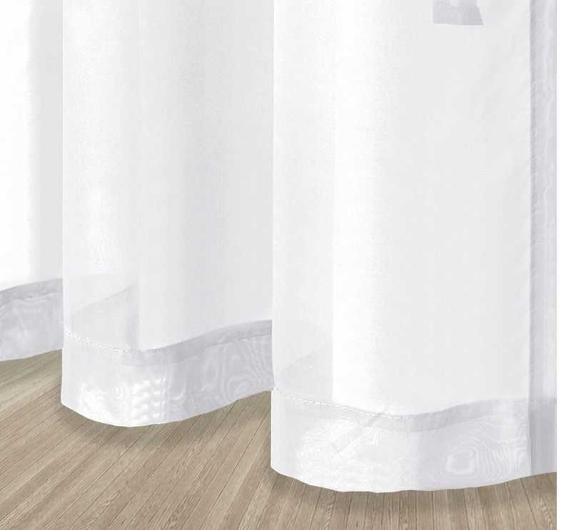 JIUZHEN Zasłona z woalu BIANCA 2szt. 140x225 cm BIAŁY