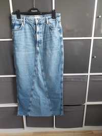 Spódnica damska denim dżinsowa maxi Zara 38, M Nowa