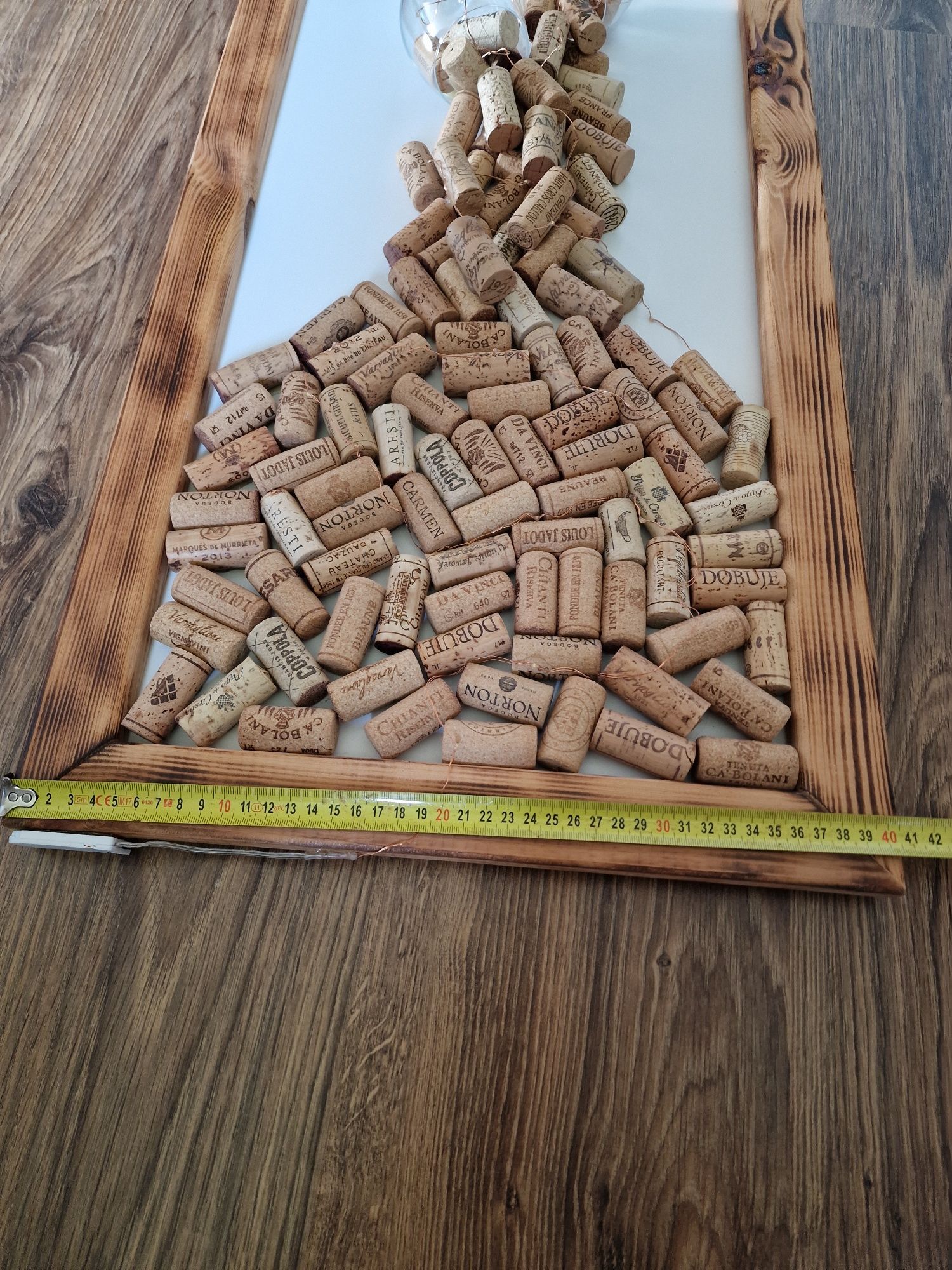 Obraz z korków od wina