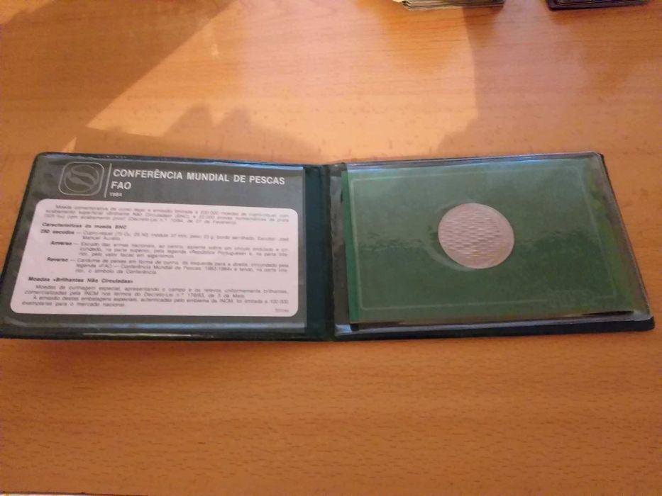 Moeda em Carteira/Estojo da FAO - Conferência Mundial das Pescas