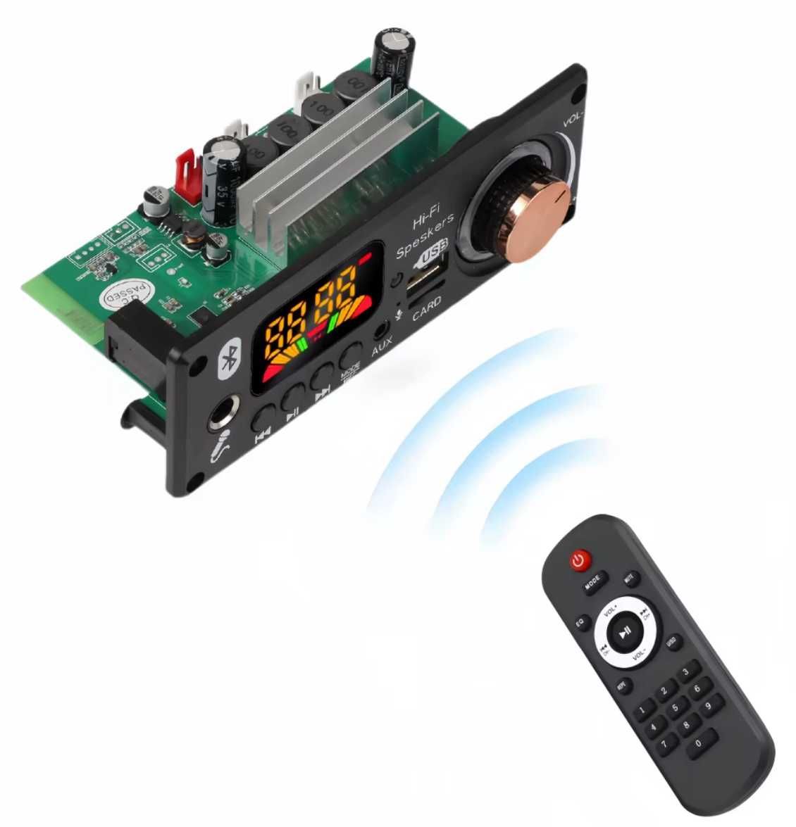2*80W 160W з підсилювачем! Bluetooth 5.1 MP3 модуль декодер