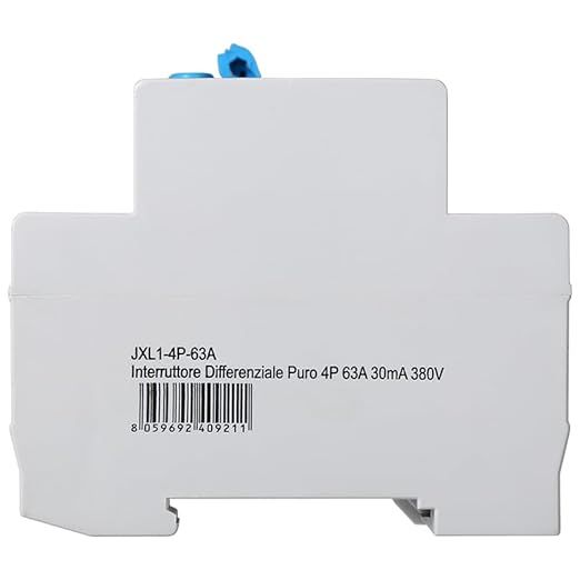 Czysty Przełącznik Różnicowy 4P 30mA 6kA 380V, DIN 4 moduły, C63 63A