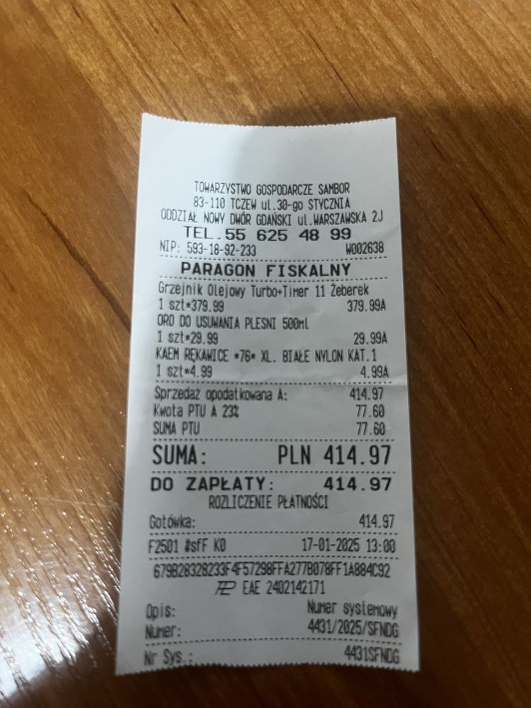 Grzejnik olejowy Volento VO0275 Turbo Timer 2900W Gwarancja