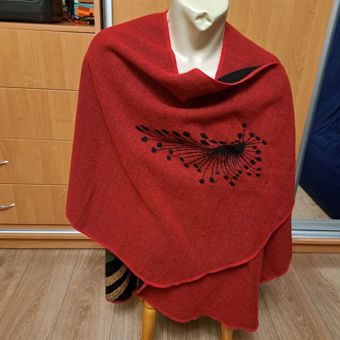 Пончо накидка кардиган двусторонняя новая Франция