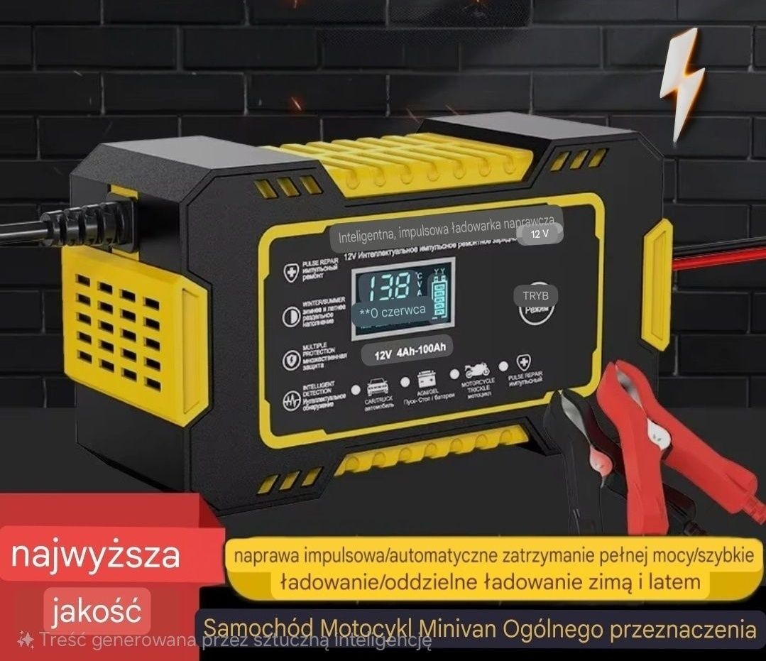 NOWA Automatyczna ładowarka akumulatora, prostownik