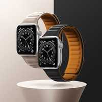 Pasek Magnetyczny do Apple Watch 7 45mm, Czarny Elegancja