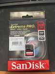 Cartão de memória SD 128GB sandisk extreme pro
