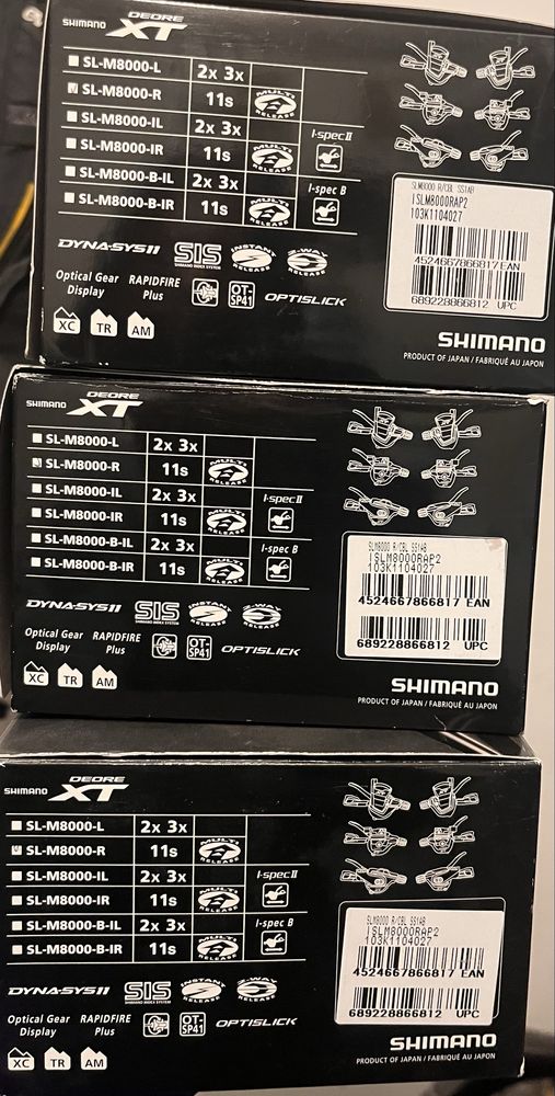 Manetka XT sl m 8000 R prawa 11s triger przerzutki