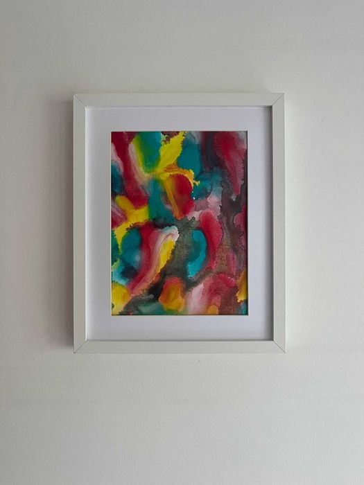 Pintura abstrata em acrílico