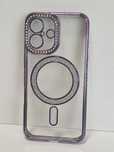 Bling Magsafe Case do Iphone 16 fioletowy