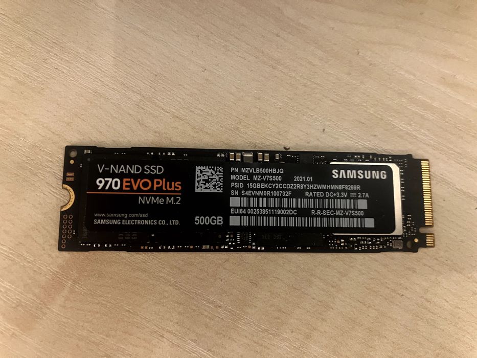 SSD Samsung 970 EVO Plus - 512GB (tylko 12TB zapisanych)