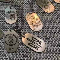 Жетони армійські з лазерним гравіюванням американські жетони dog tag