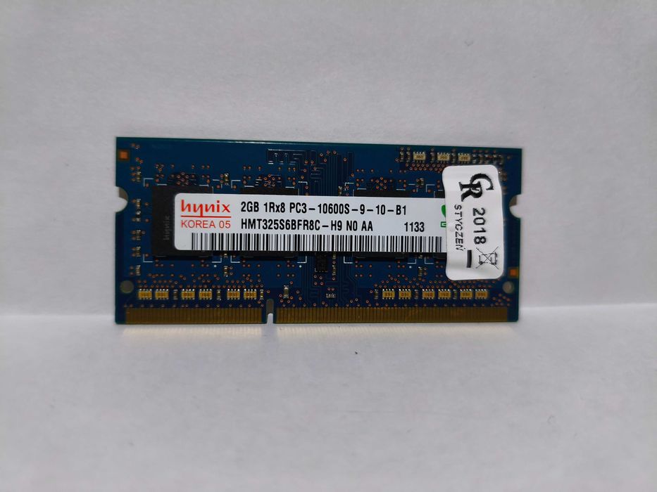 4GB SODIMM 2x2GB Hynix DDR3 1333MHz 10600S RAM do laptopa