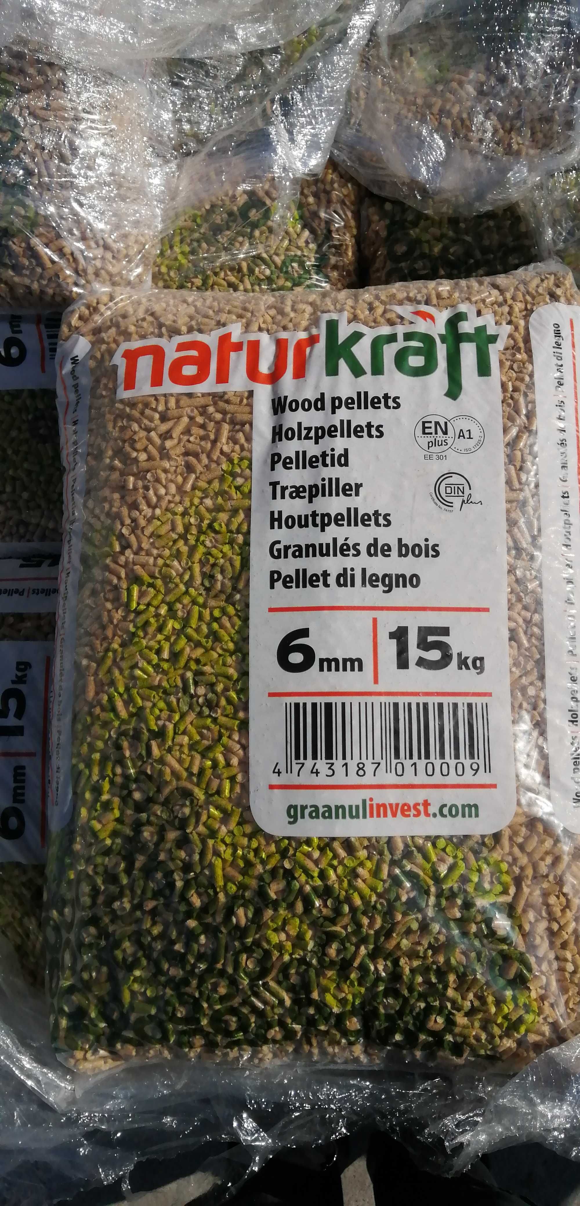 Pellet Naturkraft Certyfikowany A1 EN plus DIN plus Dostawa GRATIS