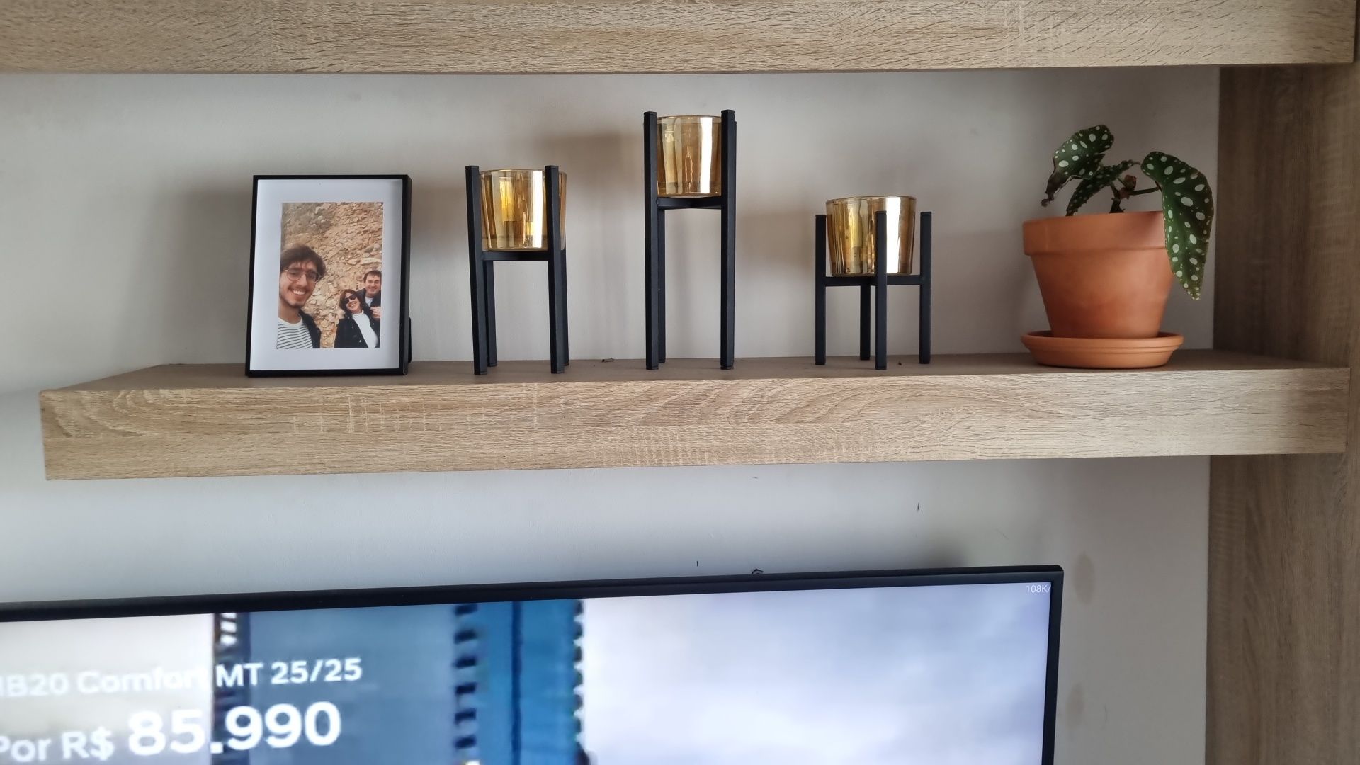 Estante de Sala armário de bebidas e cristaleira