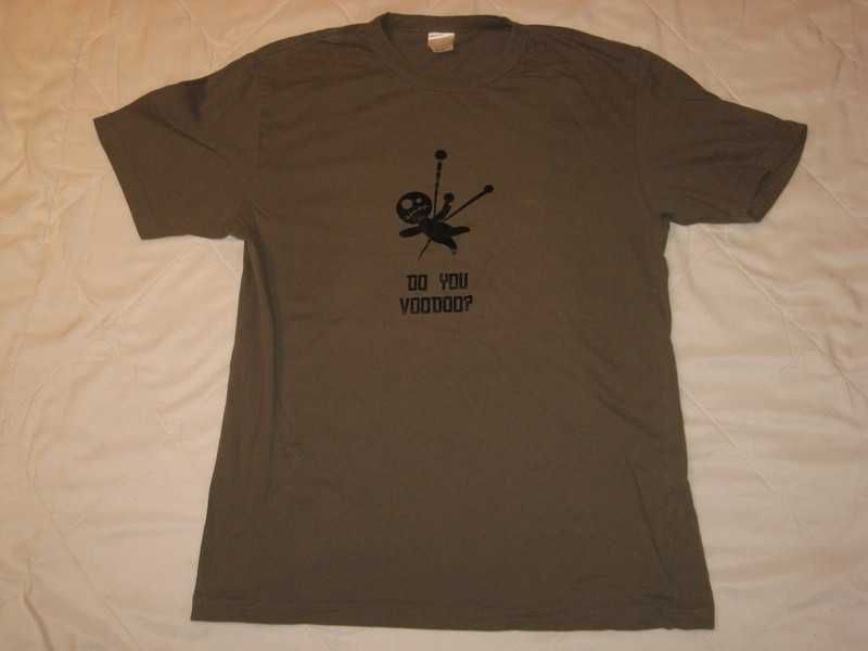 T-shirt koszulka lalka wudu laleczka voodoo khaki brązowa