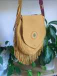 Skórzana torba zamsz skóra 100% etno boho vintage