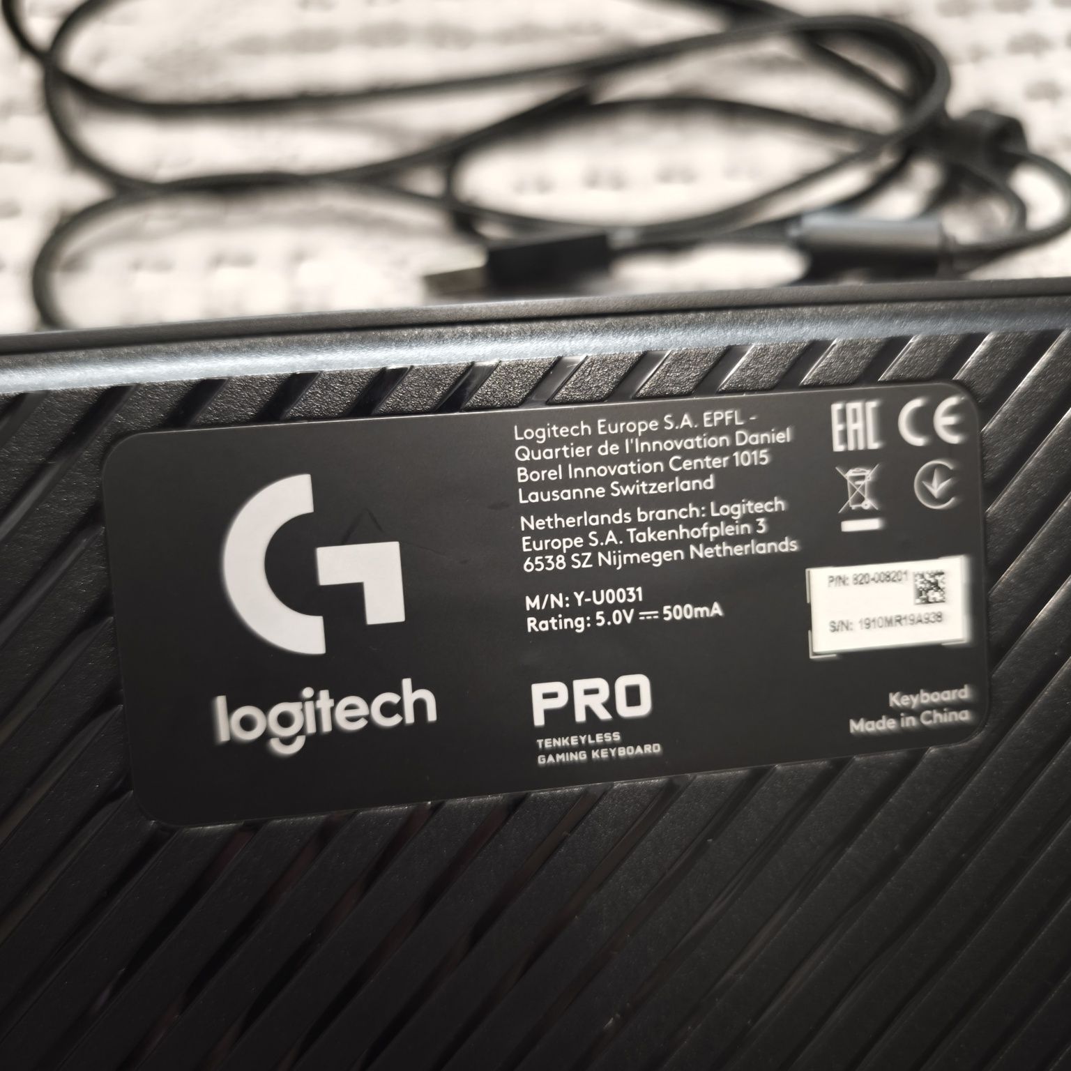 Клавіатура дротова Logitech G PRO Mechanical Gaming USB