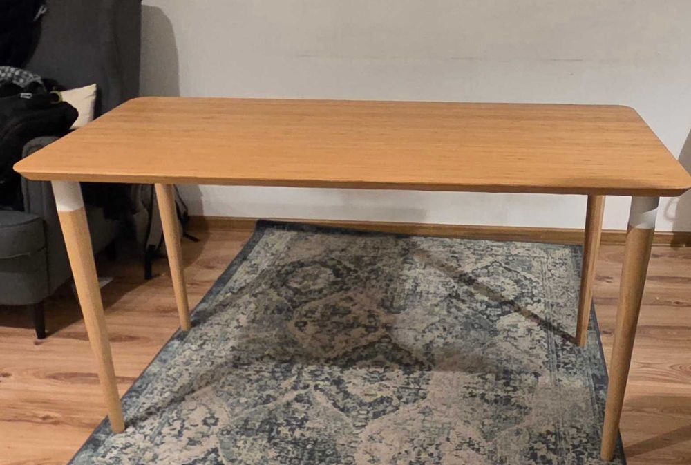 Biurko IKEA ANFALLARE / HILVER - bambus, 140x65 cm