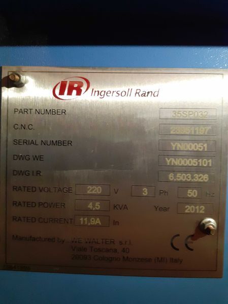 Compressor industrial Ingersoll Rand	C60MX3