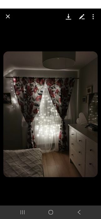 Zasłony piwonie różowe +2 poszewka + firana gratis