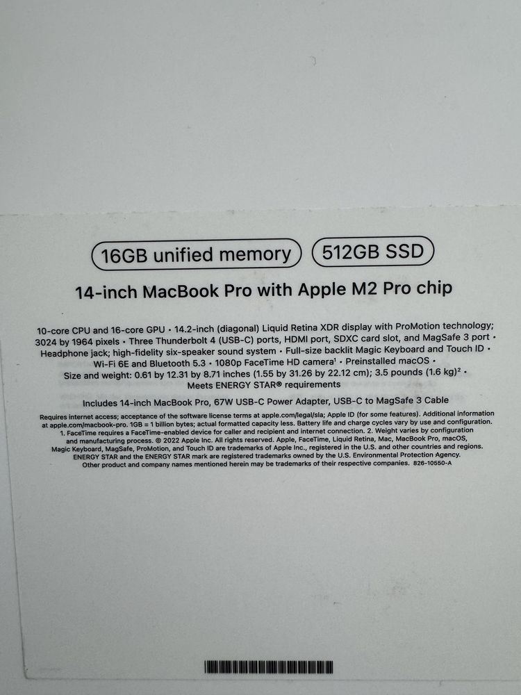 Коробка для apple MacBook pro є різні моделі