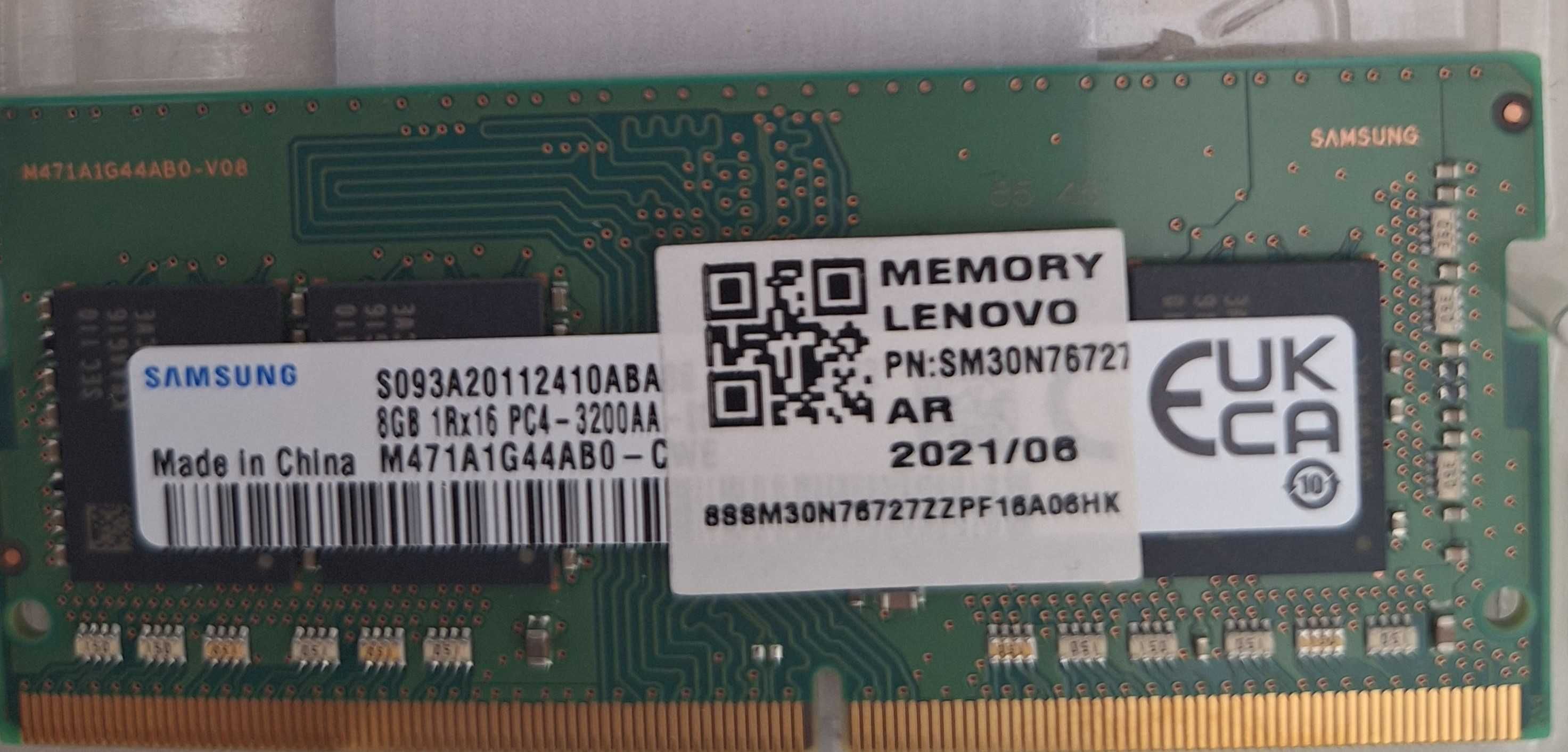 RAM SODIMM DDR4 16Gb/2x8Gb/3200Mhz(świeżo wyjęte z nowego laptopa}